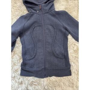 Lululemon Scuba Hoodie Beach Scape Heather Cadet Blue 6 Athletic Full Zip Sporty